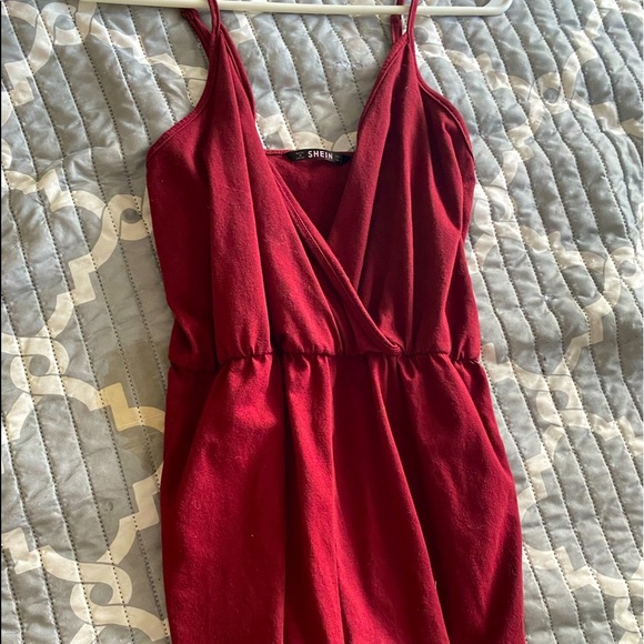 SHEIN Pants - 3/10$Romper Burgendy Red size medium